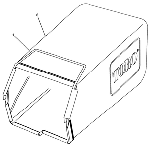 Grass Bag Assembly Diagram and Parts List for 26622C 9000001 - 9999999 Toro Lawn Mower