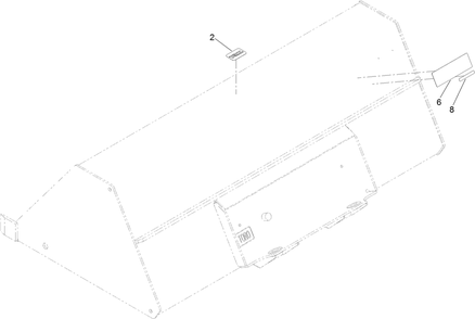 High Volume Bucket Assembly Diagram and Parts List for 22342 404700000 - 999999999 Toro Lawn Tractor Accessories