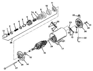 Starter Motor No. 32468b Diagram and Parts List for 56030 3000001 - 3999999 Toro Lawn Tractor