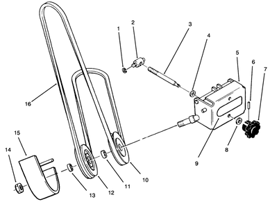 Idler Assembly Diagram and Parts List for 78360 4900001 - 4999999 Toro Lawn Mower