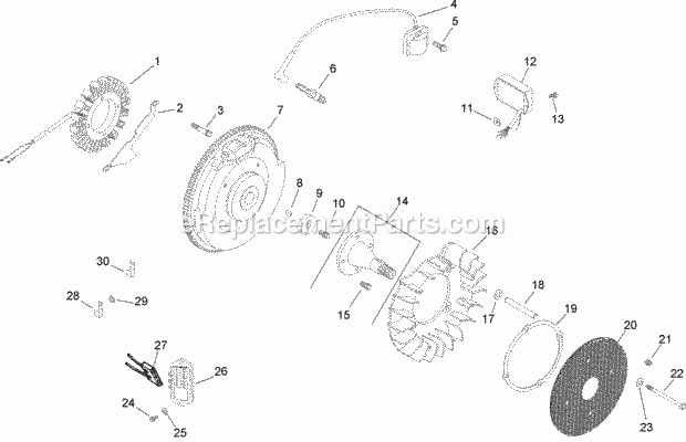 Ignition / Electrical Assembly Kohler Ch740 0 Diagram and Parts List for 74284 280000001-280999999 Toro Lawn Mower