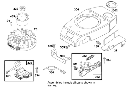 Engine Gts 150 Diagram and Parts List for 20764BC 49000001 - 49999999 Toro Lawn Mower
