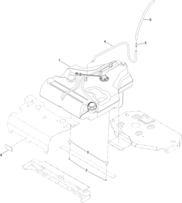Fuel System Assembly Diagram and Parts List for 74958 403319861-999999999 Toro Lawn Mower