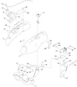 Body Styling And Fuel Tank Assembly Diagram and Parts List for 75310 412000000 - 999999999 Toro Lawn Tractor