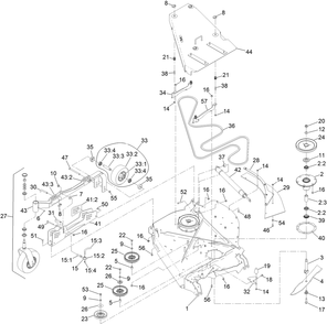 Part Location Diagram of 142-6823 Toro Assembly-Rh Wing Deck 144