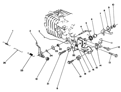 Governor Assembly (Model No. 47pk9-3) Diagram and Parts List for 22030 0000001 - 0999999 Toro Lawn Mower