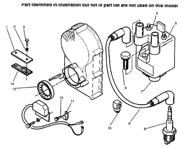 Ignition Electronics Diagram and Parts List for 73502 6900001 - 6999999 Toro Lawn Tractor