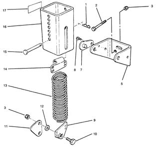 Counter Balance Assembly Diagram and Parts List for 30652 590001 - 599999 Toro Lawn Mower