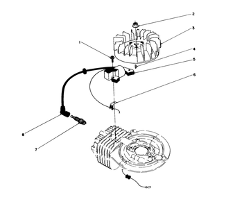 Flywheel & Magneto Assembly (Engine No. 47pg6) Diagram and Parts List for 20745C 7000001 - 7999999 Toro Lawn Mower
