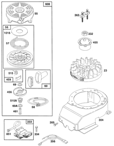 Engine Model 122702-0182-01 Diagram and Parts List for 20906B 1000001 - 1999999 Toro Lawn Mower