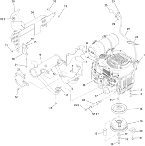 Engine Assembly Diagram and Parts List for 74529 404314000-999999999 Toro Lawn Mower
