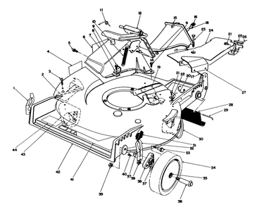 Housing Assembly Diagram and Parts List for 20214 2000001 - 2999999 Toro Lawn Mower