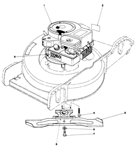 Engine Assembly Diagram and Parts List for 20698 0000001 - 0999999 Toro Lawn Mower