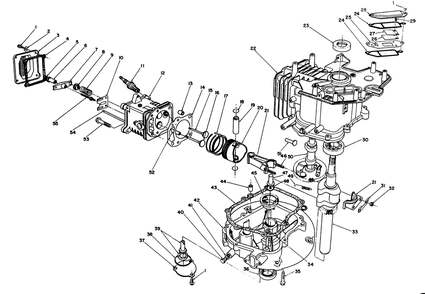Crankcase Assembly (Continued) (Model No. Vmk9) Diagram and Parts List for 20925 0000001 - 0999999 Toro Lawn Mower