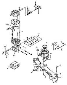 Carburetor-Onan No. P220g, Type I/10808c Diagram and Parts List for 30798 0000001 - 0999999 Toro Lawn Tractor