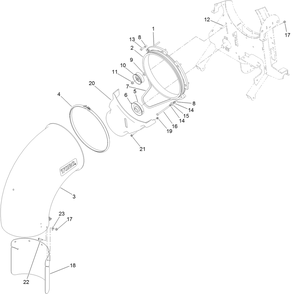 Nozzle Assembly Diagram and Parts List for 78593 400000000-402859999 Toro Lawn Mower
