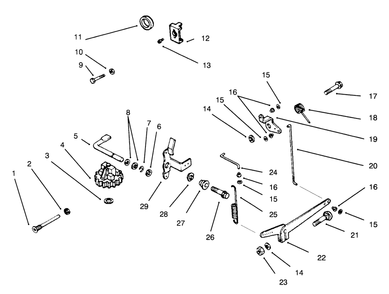 Part Location Diagram of 5207906 Toro Linkage-Throttle