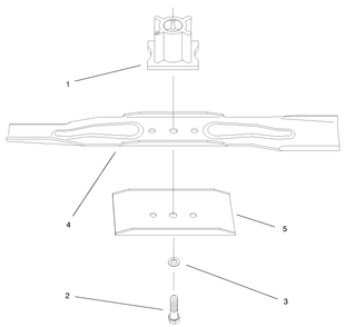 Blade Assembly Diagram and Parts List for 20803 9900001 - 9999999 Toro Lawn Mower