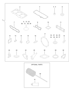Gasket Set Diagram and Parts List for 22370 414487257 - 999999999 Toro Lawn Tractor Accessories