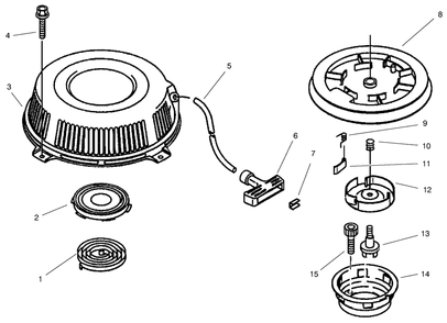 Starter Diagram and Parts List for 30193 990251 - 999999 Toro Lawn Mower