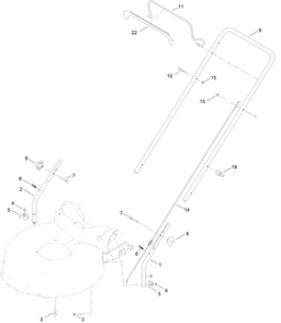Handle Assembly Diagram and Parts List for 21332 400000000 - 412277423 Toro Lawn Mower