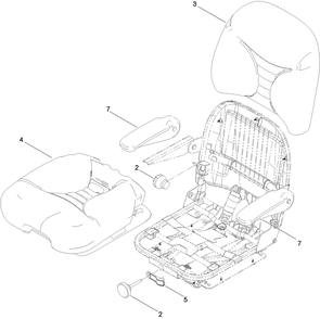 Seat Assembly Diagram and Parts List for 74965CP (310000001-310999999)(2010) Toro Lawn Mower