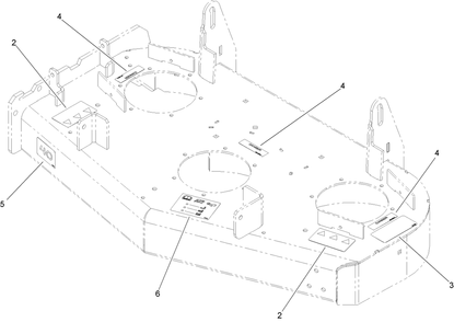 Deck Decal Assembly Diagram and Parts List for 74409TE (280000001-280999999)(2008) Toro Lawn Mower