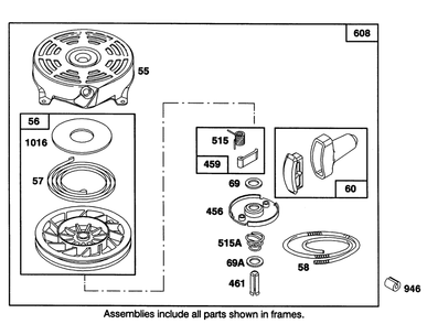 Engine Briggs & Stratton Model 122702-3188-01 Diagram and Parts List for 20101 1000001 - 1999999 Toro Lawn Mower