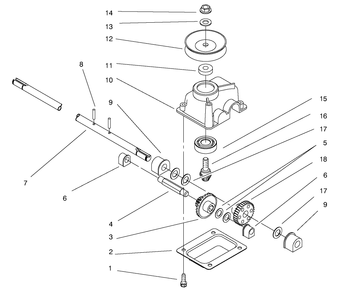 Gearcase Assembly No. 71-9600 Diagram and Parts List for 20821 7900001 - 7999999 Toro Lawn Mower