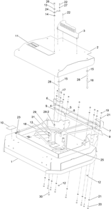 Cover And Guard Assembly Diagram and Parts List for 02711 410000000-999999999 Toro Lawn Tractor