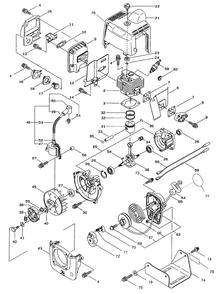 Engine Assembly Diagram and Parts List for 53003 895001 - 899999 Toro Trimmer