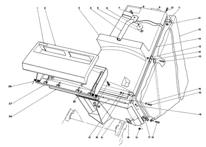 Grass Bag Assembly Diagram and Parts List for 20815 1000001 - 1999999 Toro Lawn Mower