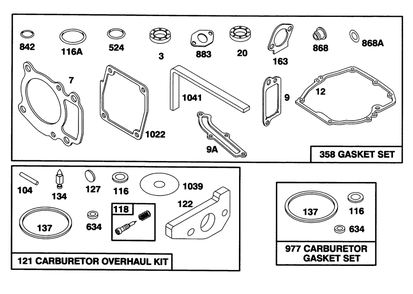 Engine Gts 150 Diagram and Parts List for 20922B 39000001 - 39999999 Toro Lawn Mower