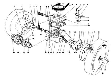 Gear Case Assembly Diagram and Parts List for 16212 4000001 - 4999999 Toro Lawn Mower