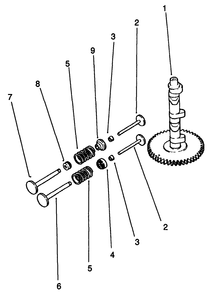 Camshaft & Valves-Kohler Engine Model No. Mv18s-Type 58543 Diagram and Parts List for 30190 10000001 - 19999999 Toro Lawn Tractor Accessories
