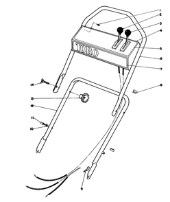 Handle Assembly Diagram and Parts List for 16299C 8000001 - 8999999 Toro Lawn Mower