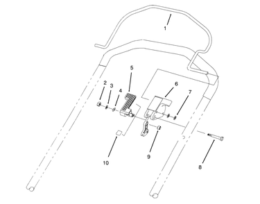 Control Assembly Diagram and Parts List for 20820BC 5900001 - 5999999 Toro Lawn Mower