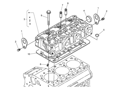 Cylinder Head Assembly Diagram and Parts List for 74265TE (270000001-270999999)(2007) Toro Lawn Mower
