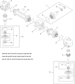 Gearbox Assembly Diagram and Parts List for 74313 402090000-403319680 Toro Lawn Tractor