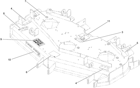 Deck Decal Assembly Diagram and Parts List for 74264TE (280000001-280999999)(2008) Toro Lawn Mower