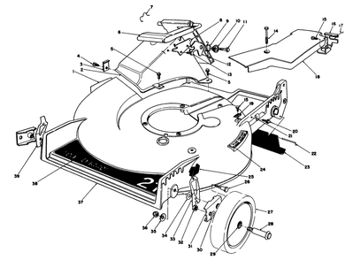 Housing Assembly Diagram and Parts List for 20684 5000001 - 5999999 Toro Lawn Mower
