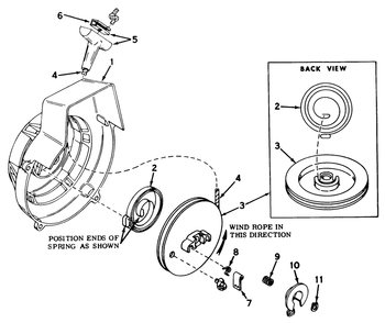 Shroud And Rewind Starter No. 590464a Diagram and Parts List for 31506 7000001 - 7999999 Toro Snow Blower