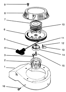 Recoil Assembly (Model No. 47pp3-3) Diagram and Parts List for 22700B 49000001 - 49999999 Toro Lawn Mower