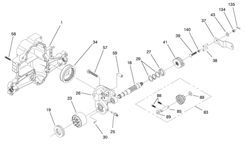 Hydro Transaxle Assembly (Continued) Diagram and Parts List for 71197 9900001 - 9999999 Toro Lawn Tractor