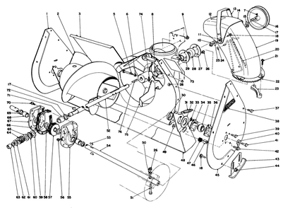 Auger Assembly Diagram and Parts List for 38065 0000001 - 0999999 Toro Snow Blower
