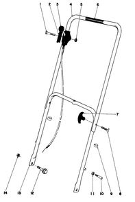 Handle Assembly Model 16009 And 16113 Diagram and Parts List for 16113 9000001 - 9999999 Toro Lawn Mower