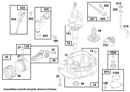 Engine Gts 150 (Model No. 20482 Only) Diagram and Parts List for 20482 790000001 - 799999999 Toro Lawn Mower