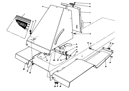 Front Tower Assembly Diagram and Parts List for 56150 9000001 - 9999999 Toro Lawn Tractor