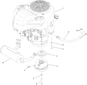 Engine Assembly Diagram and Parts List for 44410 406814864-407699999 Toro Lawn Mower