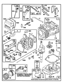 Engine Gts-150 Diagram and Parts List for 20928B 49000001 - 49999999 Toro Lawn Mower
